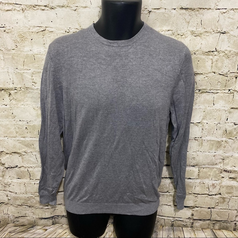 Zara Gray Crewneck Soft Pullover Sweater